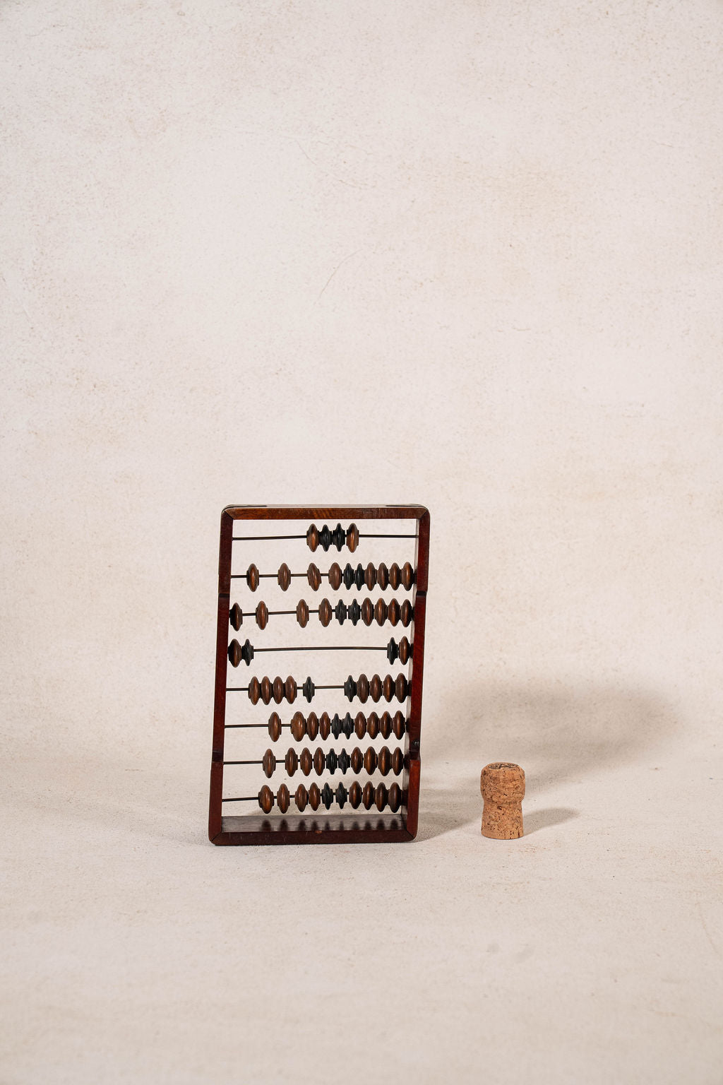 Antique Petite English Abacus with Brass Brackets