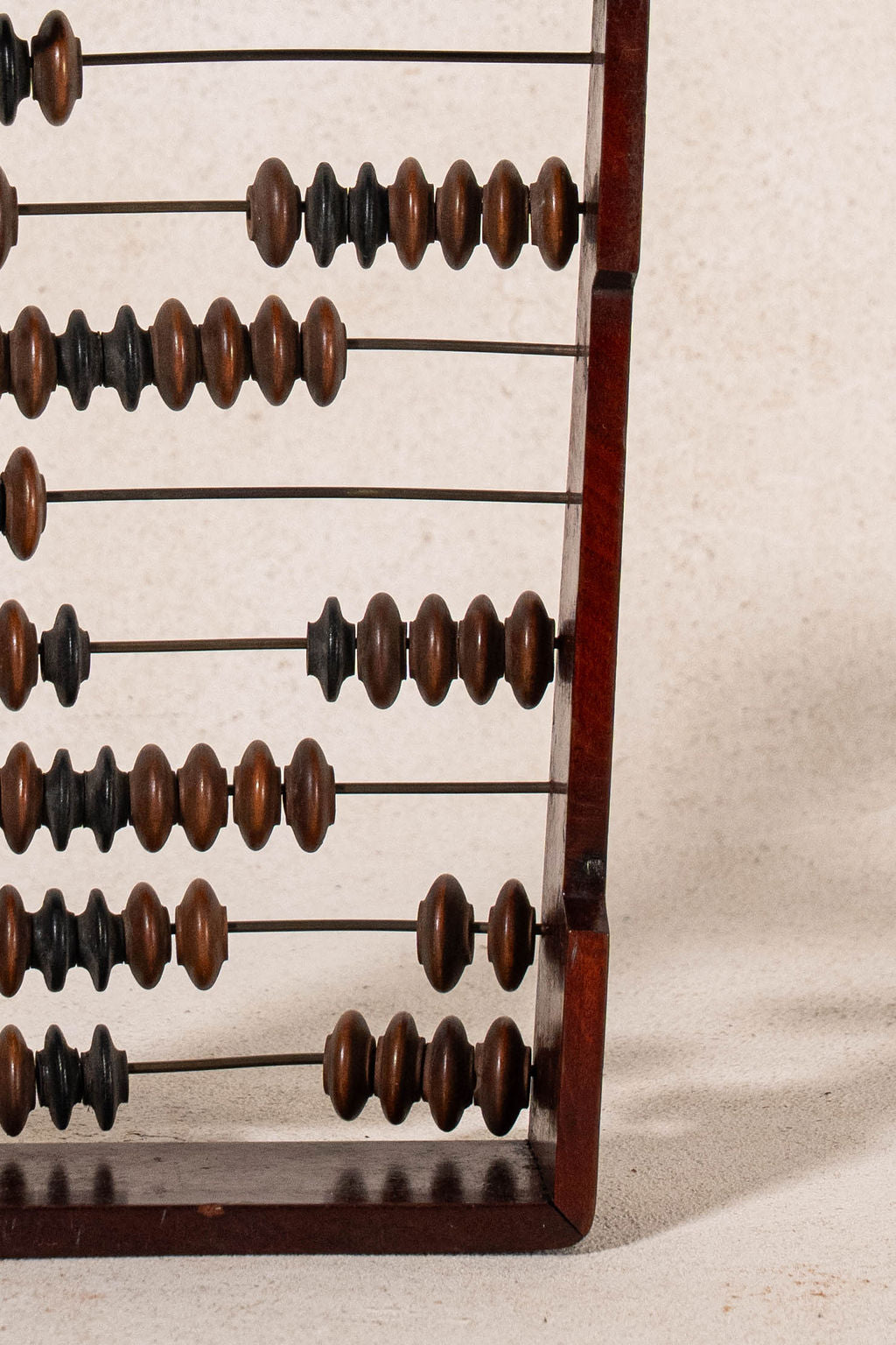 Antique Petite English Abacus with Brass Brackets