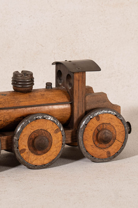 Handmade Antique Train Made with Sewing Bobbins