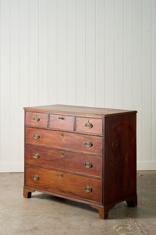 Early 19th Century Scottish Mahogany 3-Over-3 Chest of Drawers