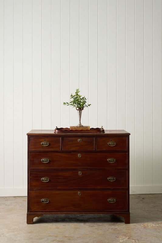 Early 19th Century Scottish Mahogany 3-Over-3 Chest of Drawers