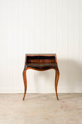 Load image into Gallery viewer, 19th Century Antique French Marquetry Ladies Desk with Green Leather Interior
