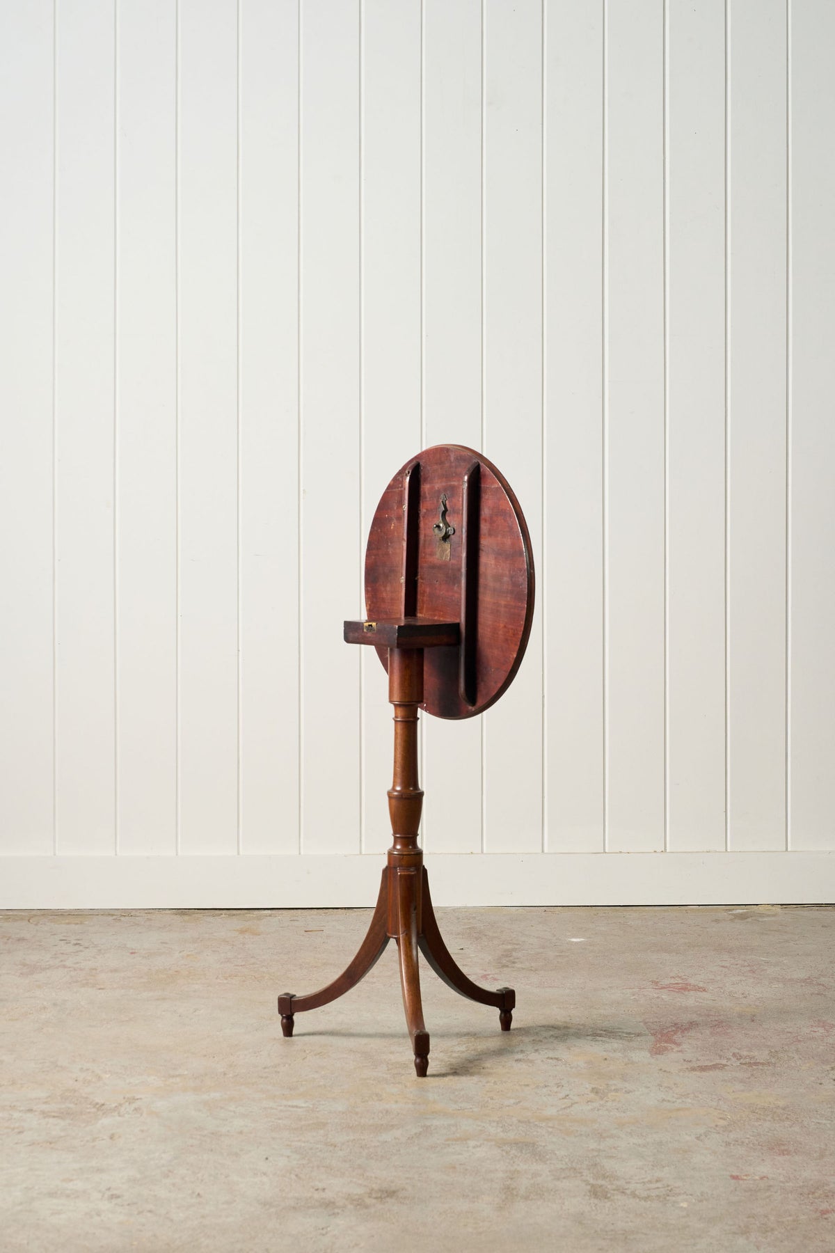 Antique English Mahogany Pedestal Lamp Table