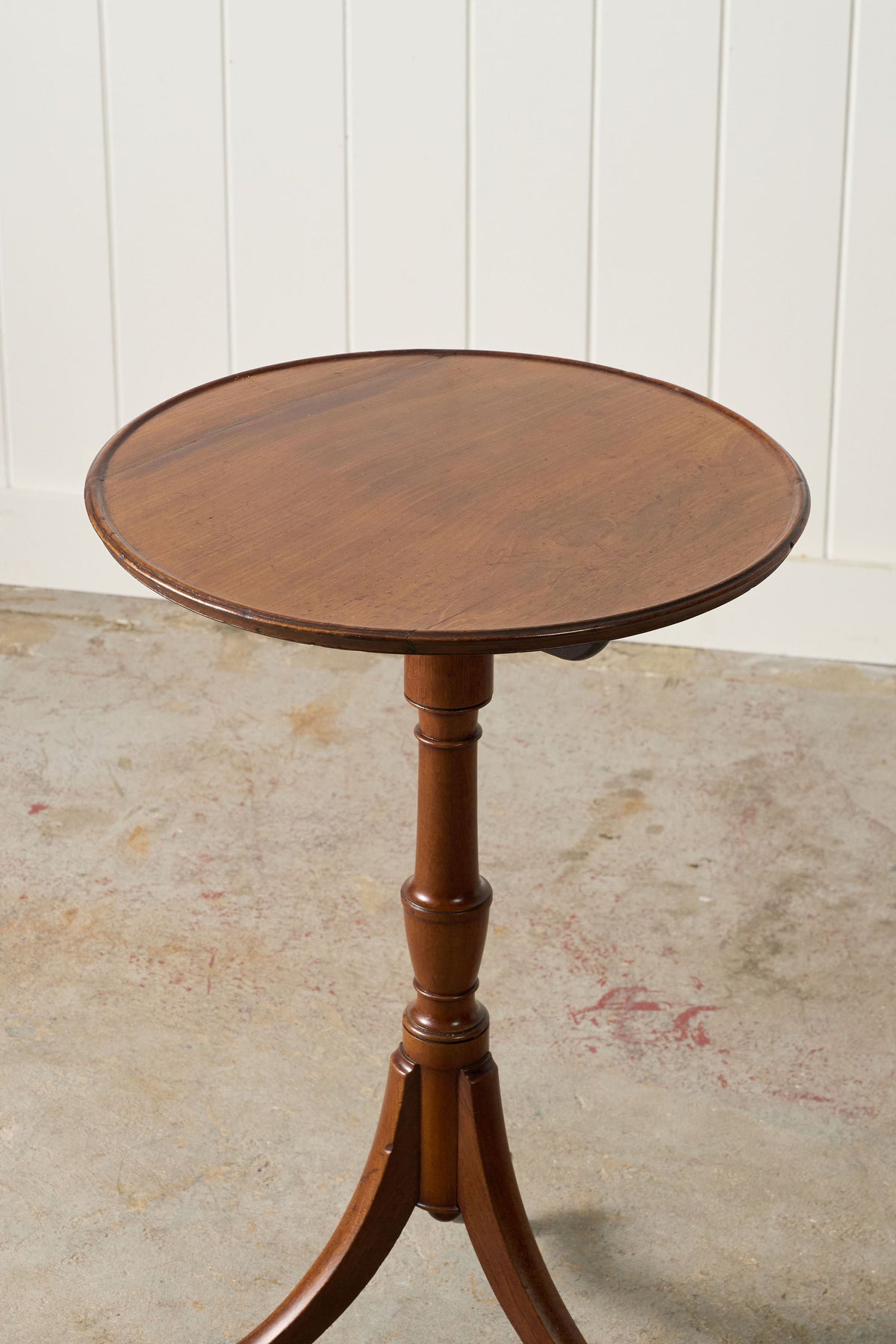 Antique English Mahogany Pedestal Lamp Table