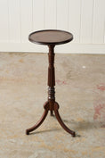 Load image into Gallery viewer, Antique Mahogany Tripod Side Table with Fluted on Bun Feet (c. 1900)
