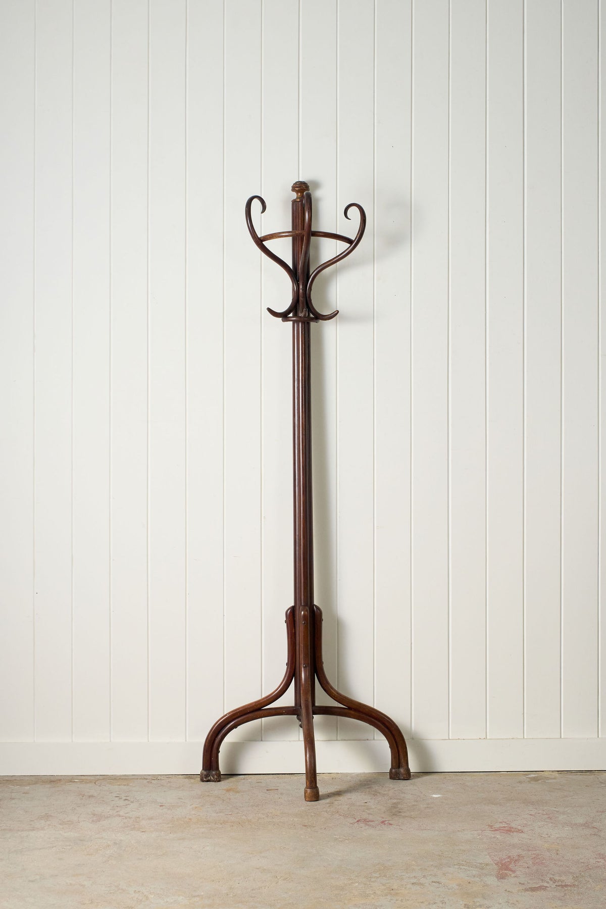 Dark Demilune-Style Bentwood Coat Rack (c. 1900)