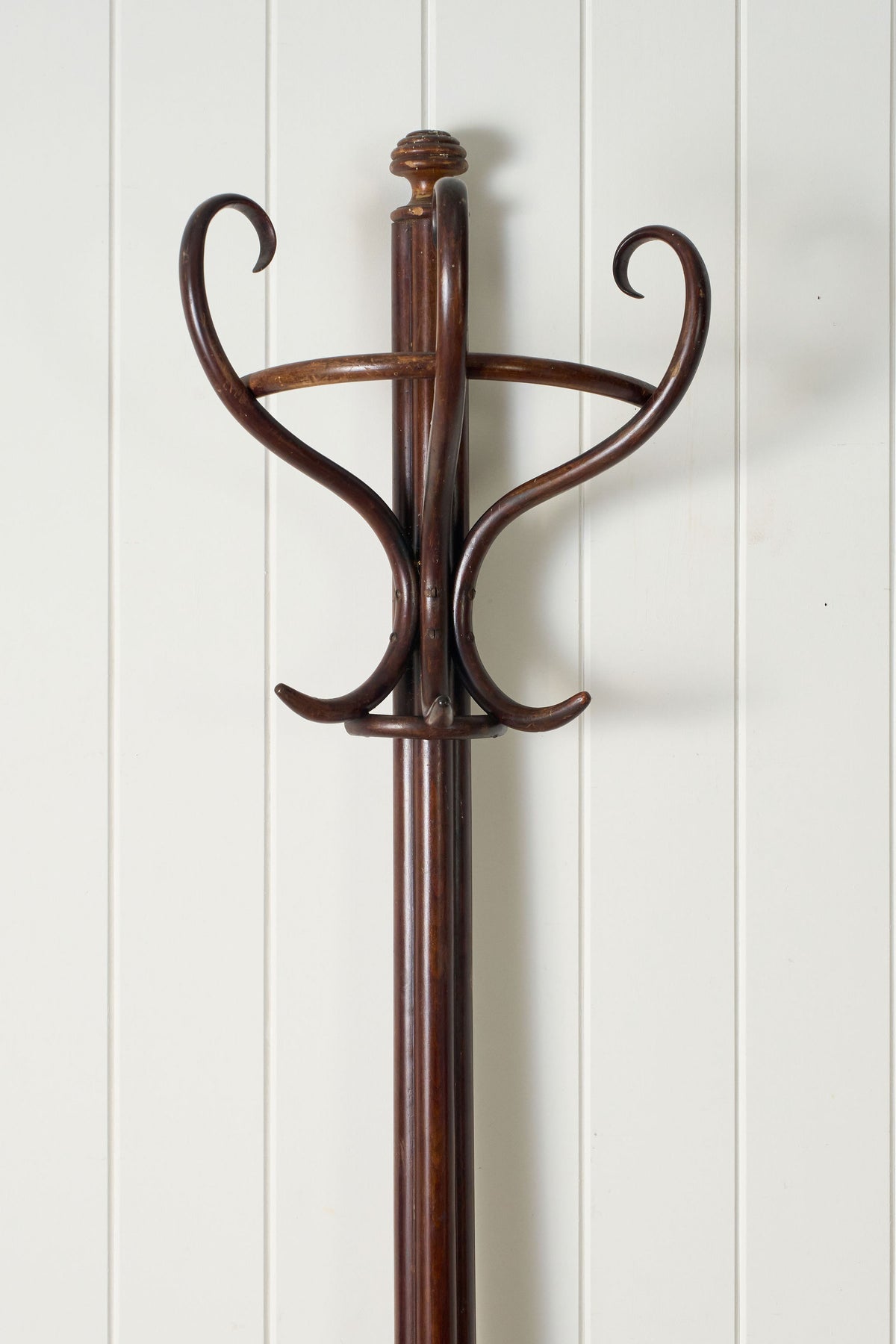 Dark Demilune-Style Bentwood Coat Rack (c. 1900)