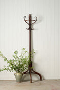 Load image into Gallery viewer, Dark Demilune-Style Bentwood Coat Rack (c. 1900)
