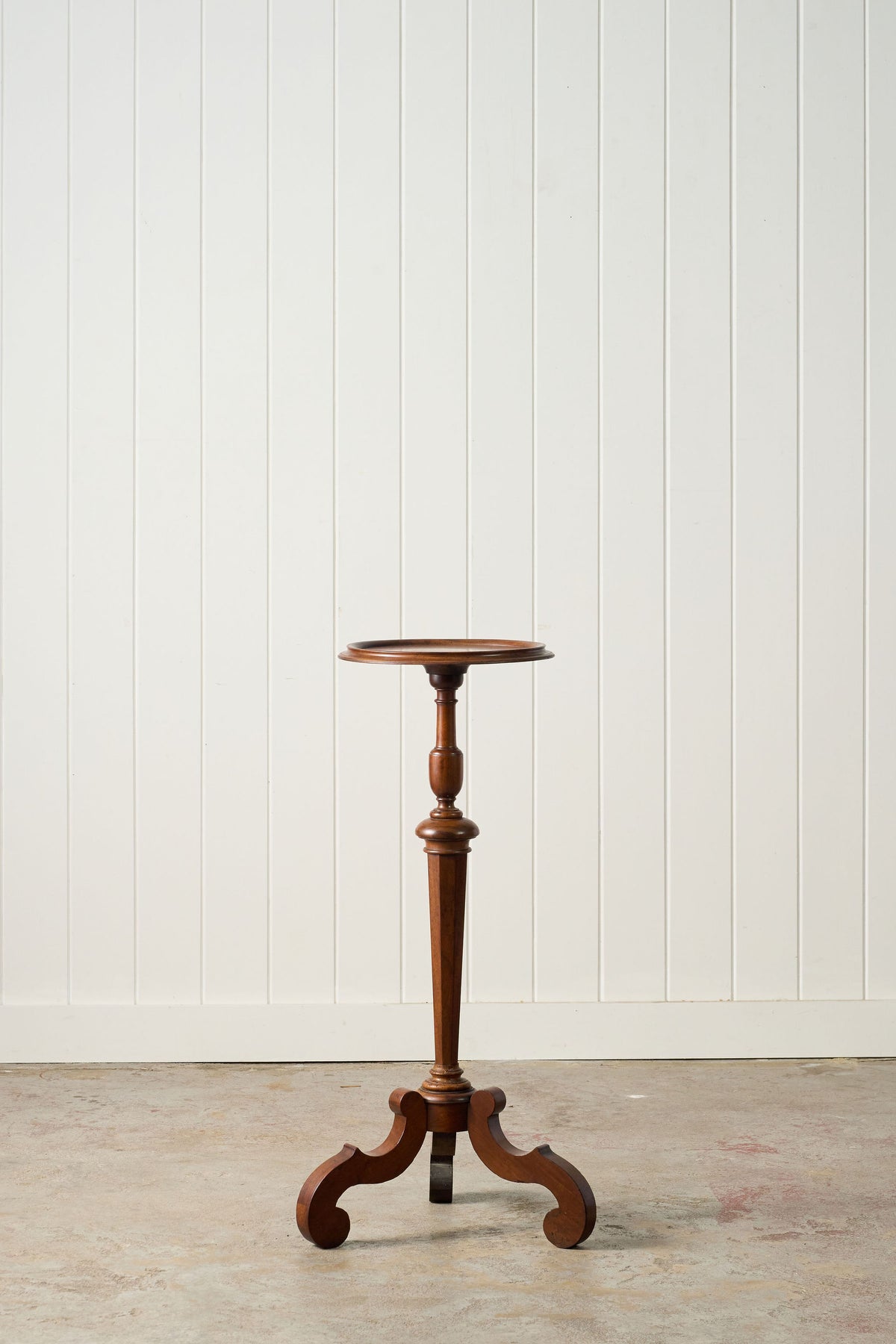 Vintage English Oak Plant Stand | Cocktail Table with Unusual Base (c. 1930)
