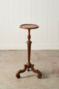Load image into Gallery viewer, Vintage English Oak Plant Stand | Cocktail Table with Unusual Base (c. 1930)
