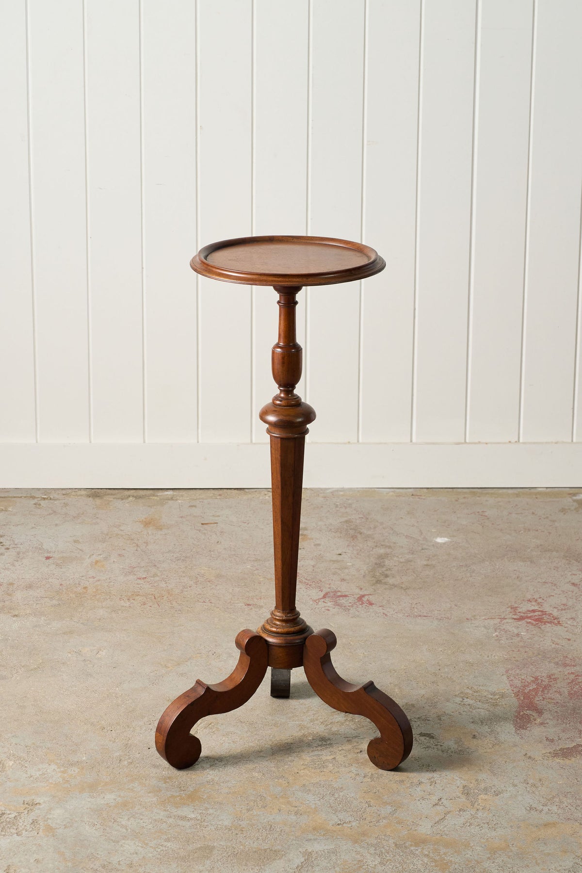 Vintage English Oak Plant Stand | Cocktail Table with Unusual Base (c. 1930)
