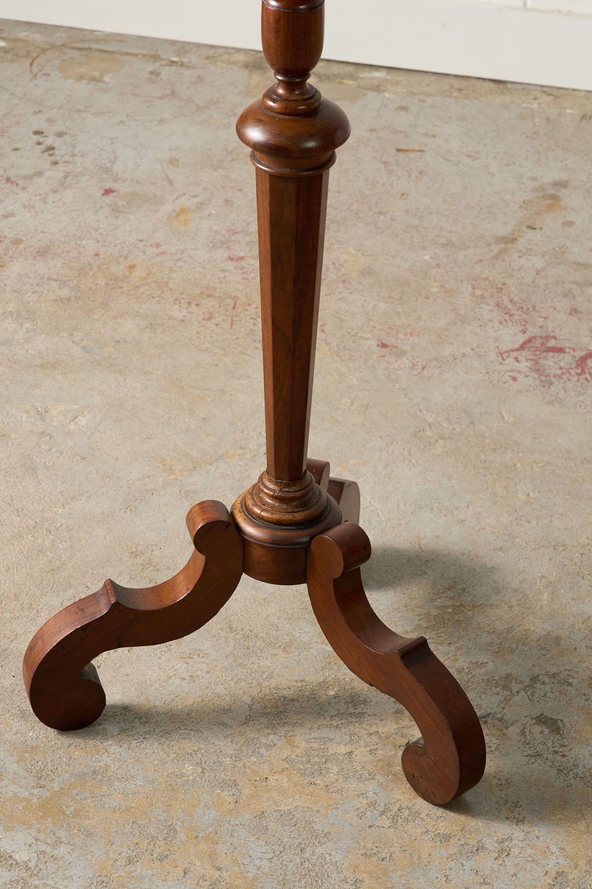 Vintage English Oak Plant Stand | Cocktail Table with Unusual Base (c. 1930)