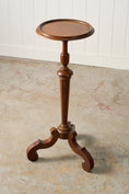 Load image into Gallery viewer, Vintage English Oak Plant Stand | Cocktail Table with Unusual Base (c. 1930)
