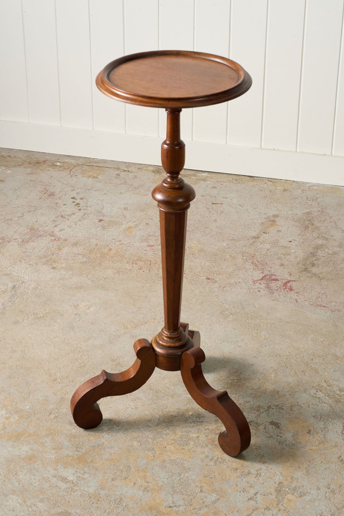 Vintage English Oak Plant Stand | Cocktail Table with Unusual Base (c. 1930)