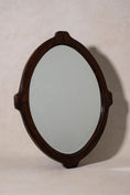 Load image into Gallery viewer, Antique English Oak Wall Mirror with Beveled Glass (c. 1900)
