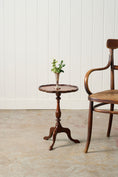 Load image into Gallery viewer, Antique English Burl Walnut Piecrust Tripod Wine Table
