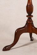 Load image into Gallery viewer, Antique English Burl Walnut Piecrust Tripod Wine Table
