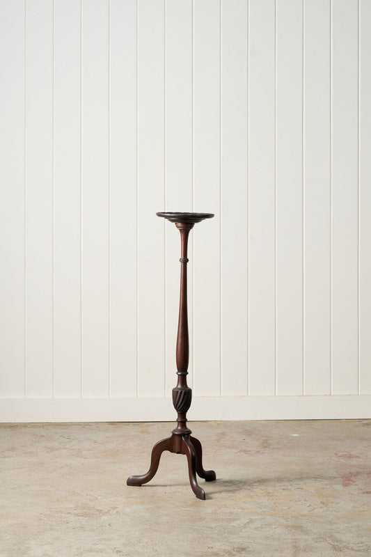 Antique English Plant Stand with Line + Dot Lip
