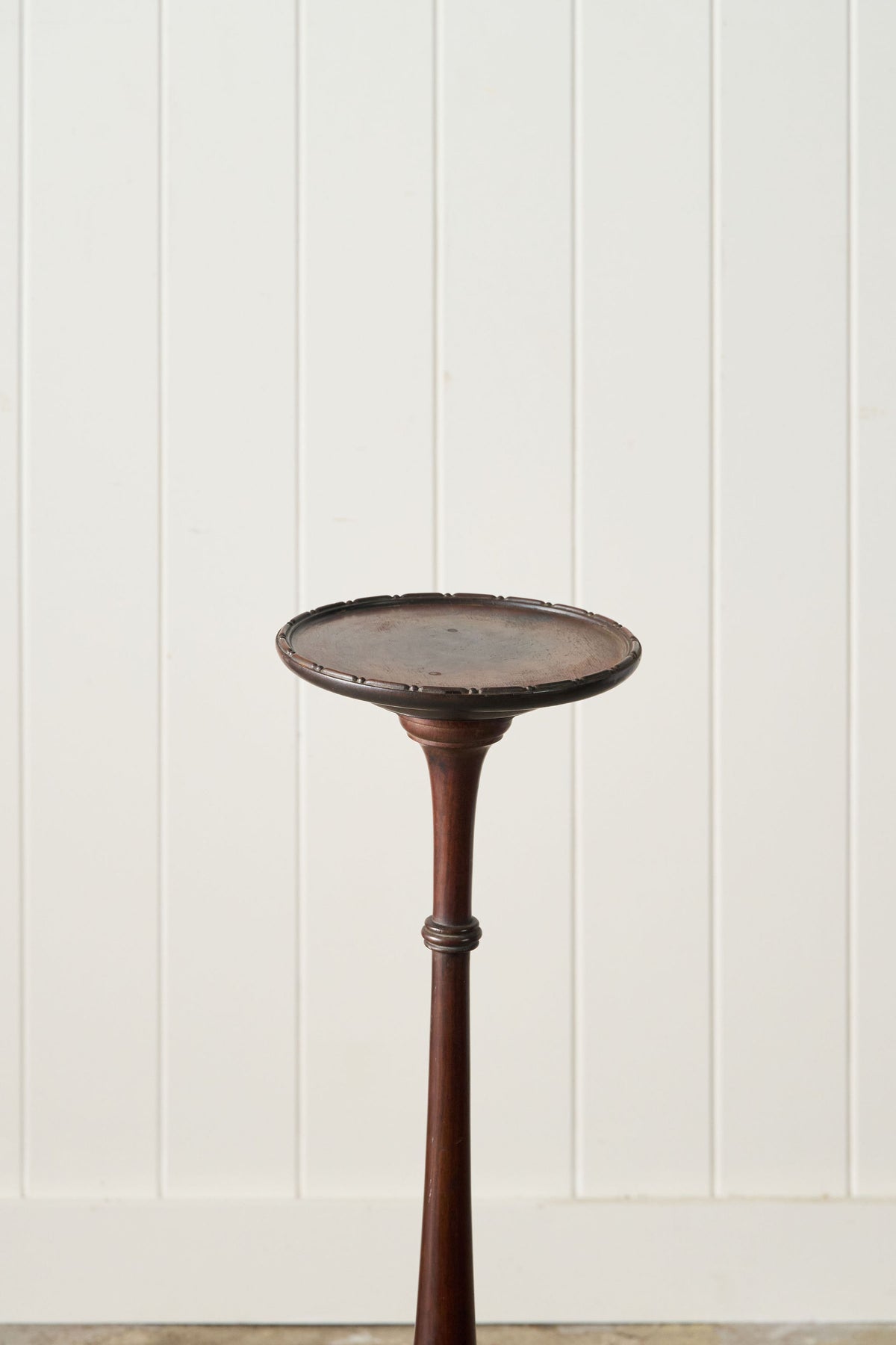 Antique English Plant Stand with Line + Dot Lip