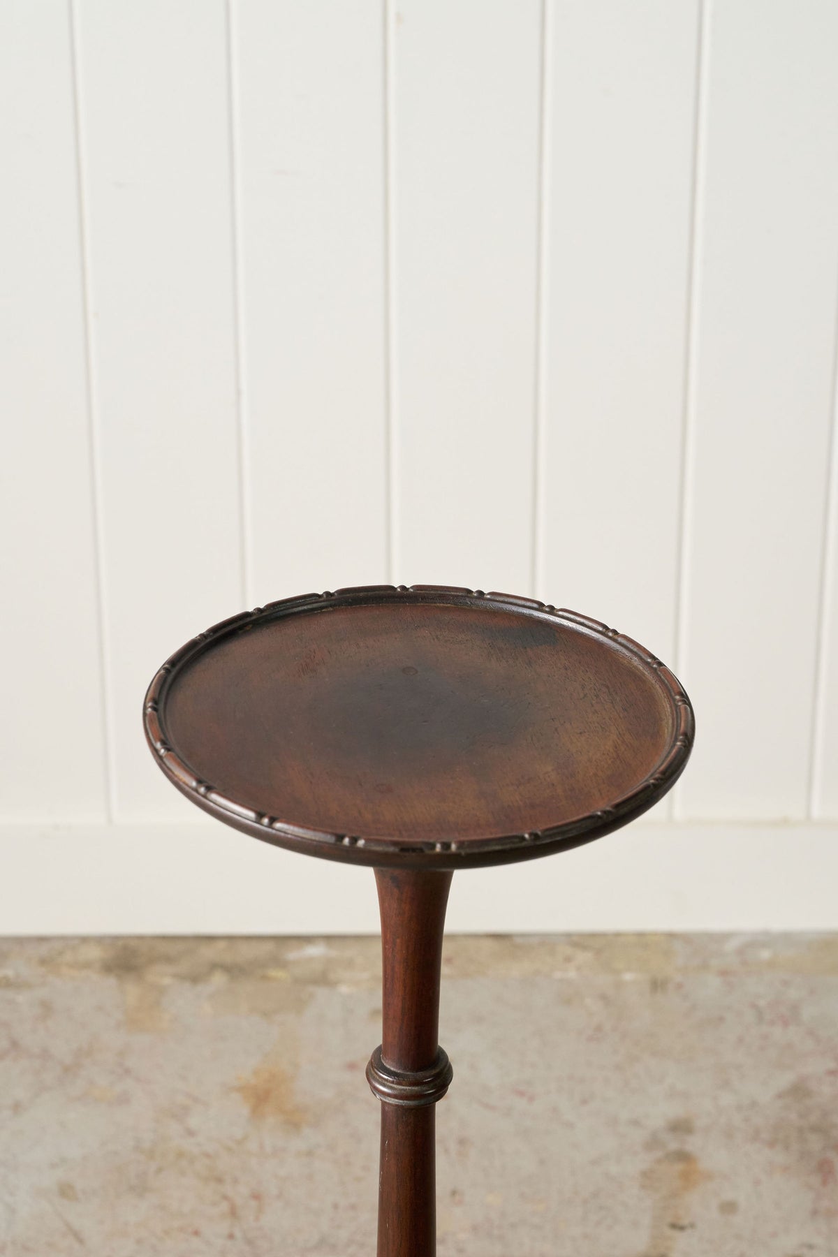 Antique English Plant Stand with Line + Dot Lip