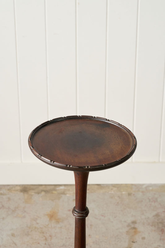 Antique English Plant Stand with Line + Dot Lip