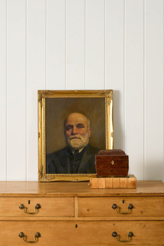 Late 19th/Early 20th Century English School Oil on Canvas Portrait of a Gentleman in Giltwood Frame