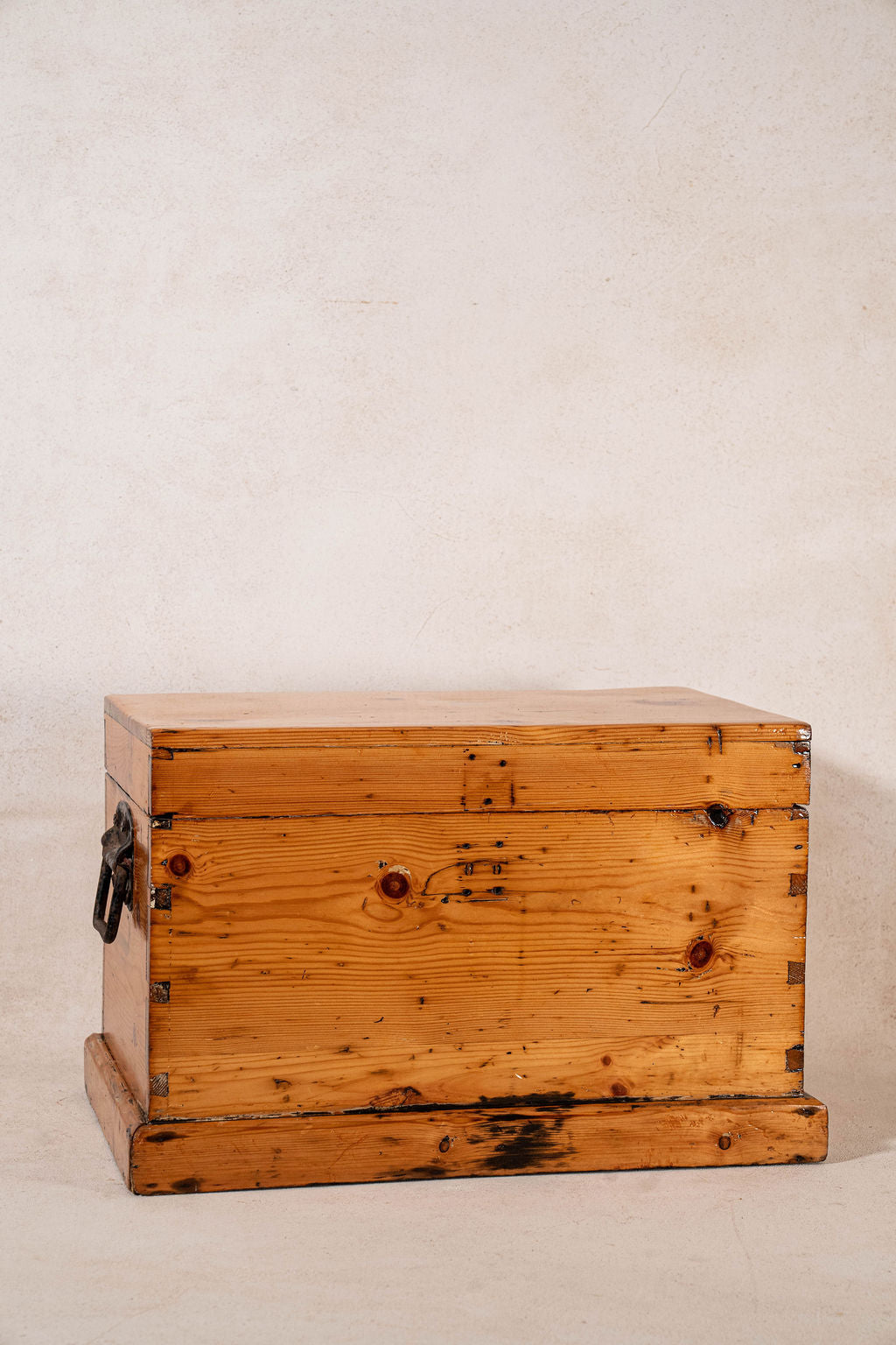 19th Century English Waxed Pine Carpenters Tool Chest (c. 1900)