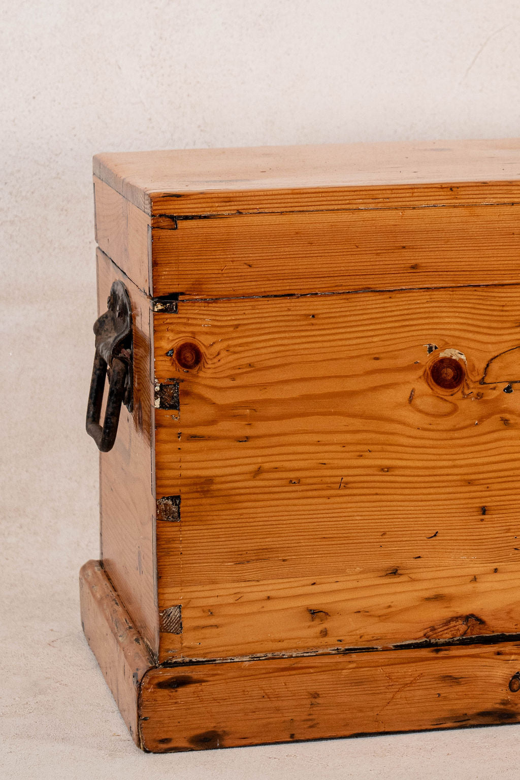 19th Century English Waxed Pine Carpenters Tool Chest (c. 1900)