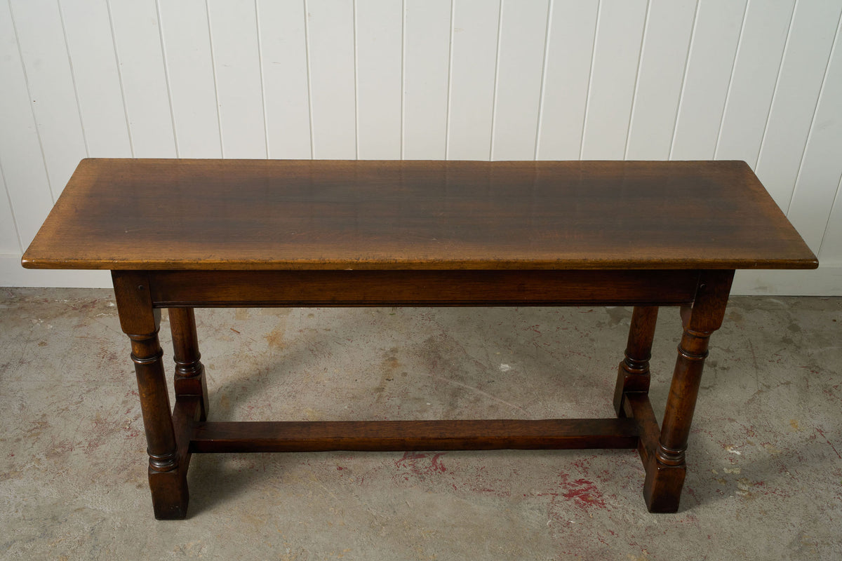 18th Century Style Oak Console Table (c. 1930)