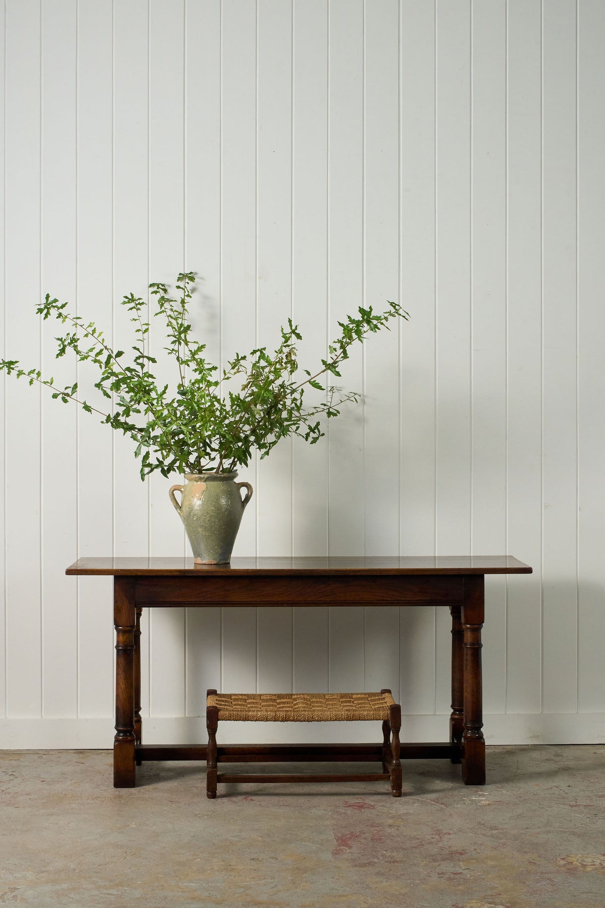 18th Century Style Oak Console Table (c. 1930)