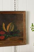 Load image into Gallery viewer, 19th Century Oil on Canvas Still Life of Melon + Veggies (signed)
