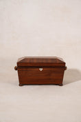 Load image into Gallery viewer, 19th Century Tea Caddy with Bon Inlay Keyhole + Original Fittings
