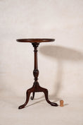 Load image into Gallery viewer, Vintage English Mahogany Wine Table with Line + Dot Rim (c. 1930s)
