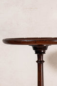 Load image into Gallery viewer, Vintage English Mahogany Wine Table with Line + Dot Rim (c. 1930s)
