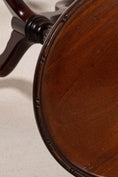 Load image into Gallery viewer, Vintage English Mahogany Wine Table with Line + Dot Rim (c. 1930s)
