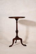 Load image into Gallery viewer, Vintage English Mahogany Wine Table with Line + Dot Rim (c. 1930s)
