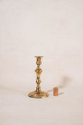 Load image into Gallery viewer, 19th Century Brass English Candle Stick with Round Base (SINGLE) c. 1880
