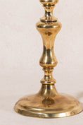Load image into Gallery viewer, 19th Century Brass English Candle Stick with Round Base (SINGLE) c. 1880
