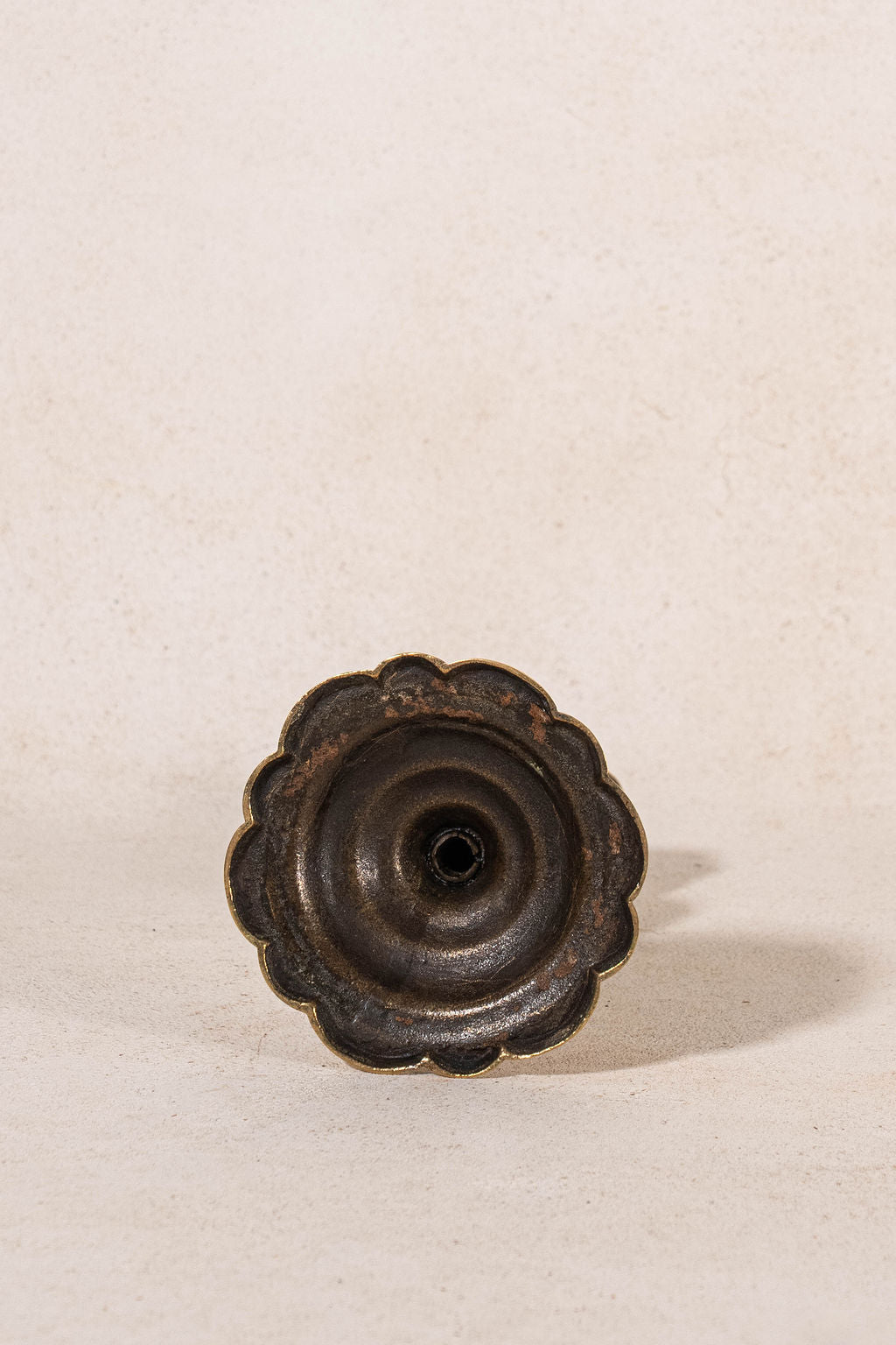 18th Century Petal Base Brass Candle Stick (SINGLE)