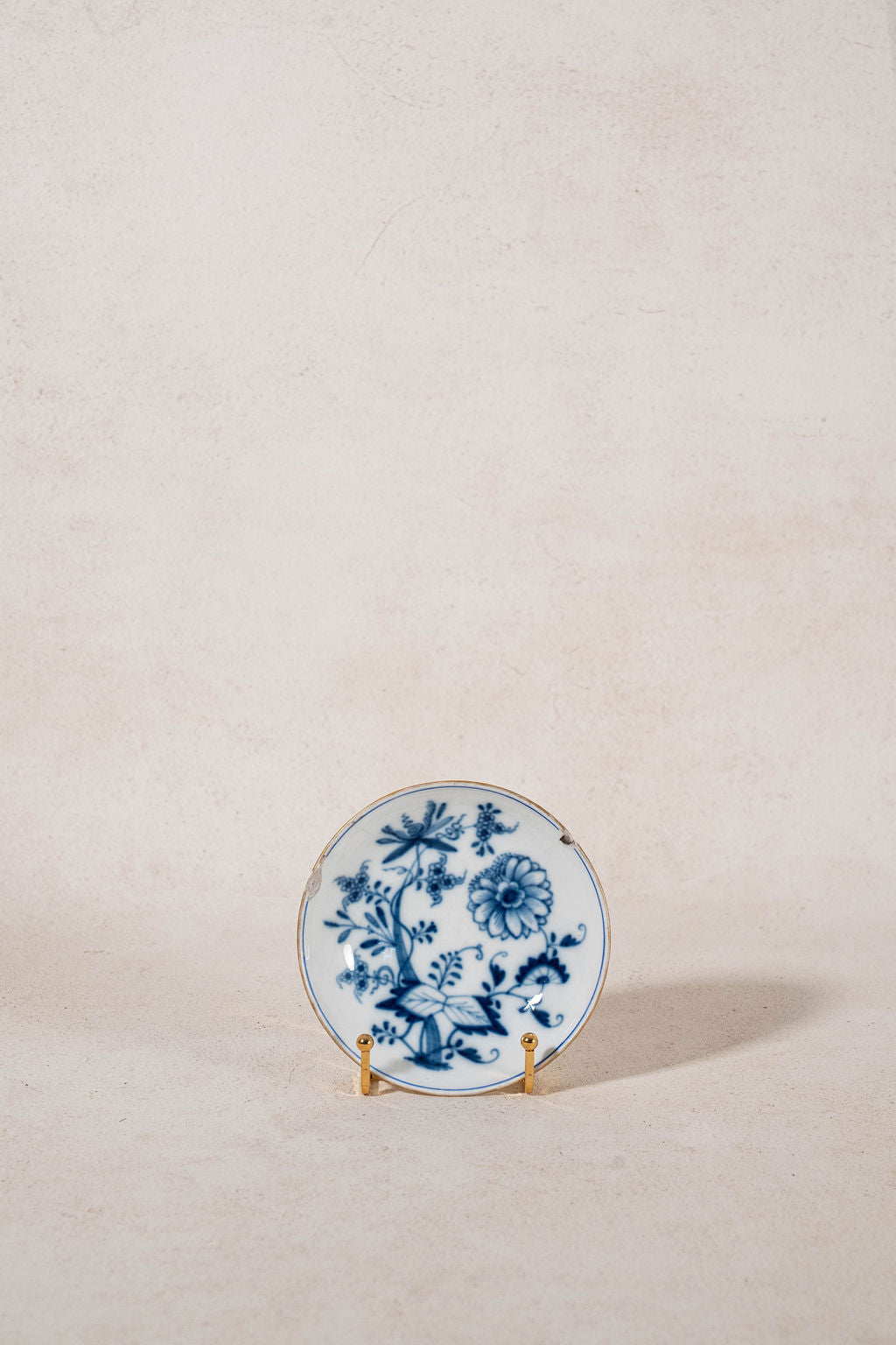 Antique Gold Rim Meissen Blue Onion Saucer| AS IS