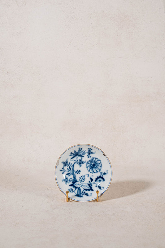 Antique Gold Rim Meissen Blue Onion Saucer| AS IS