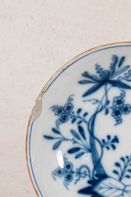 Antique Gold Rim Meissen Blue Onion Saucer| AS IS