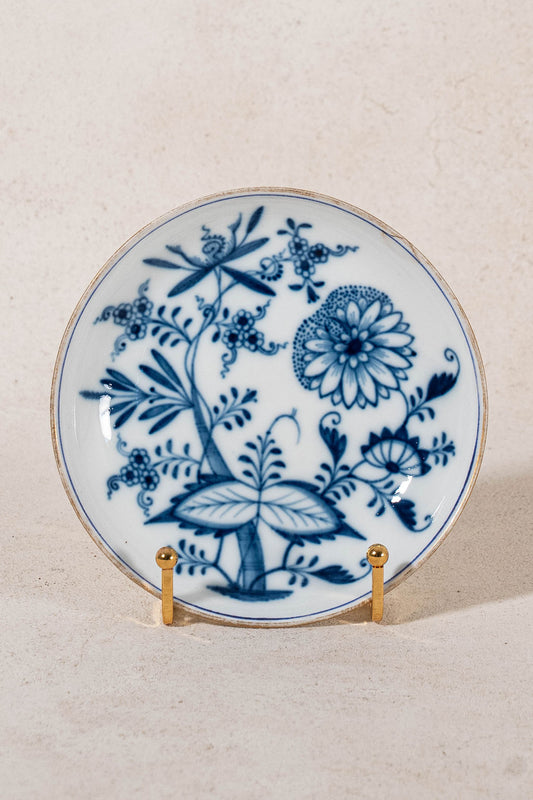 Antique Gold Rim Meissen Blue Onion Saucer