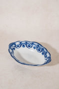 Load image into Gallery viewer, W. H. Grindley Antique Blue Flow Transferware Oval Serving Vegetable Bowl
