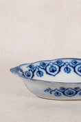 Load image into Gallery viewer, W. H. Grindley Antique Blue Flow Transferware Oval Serving Vegetable Bowl
