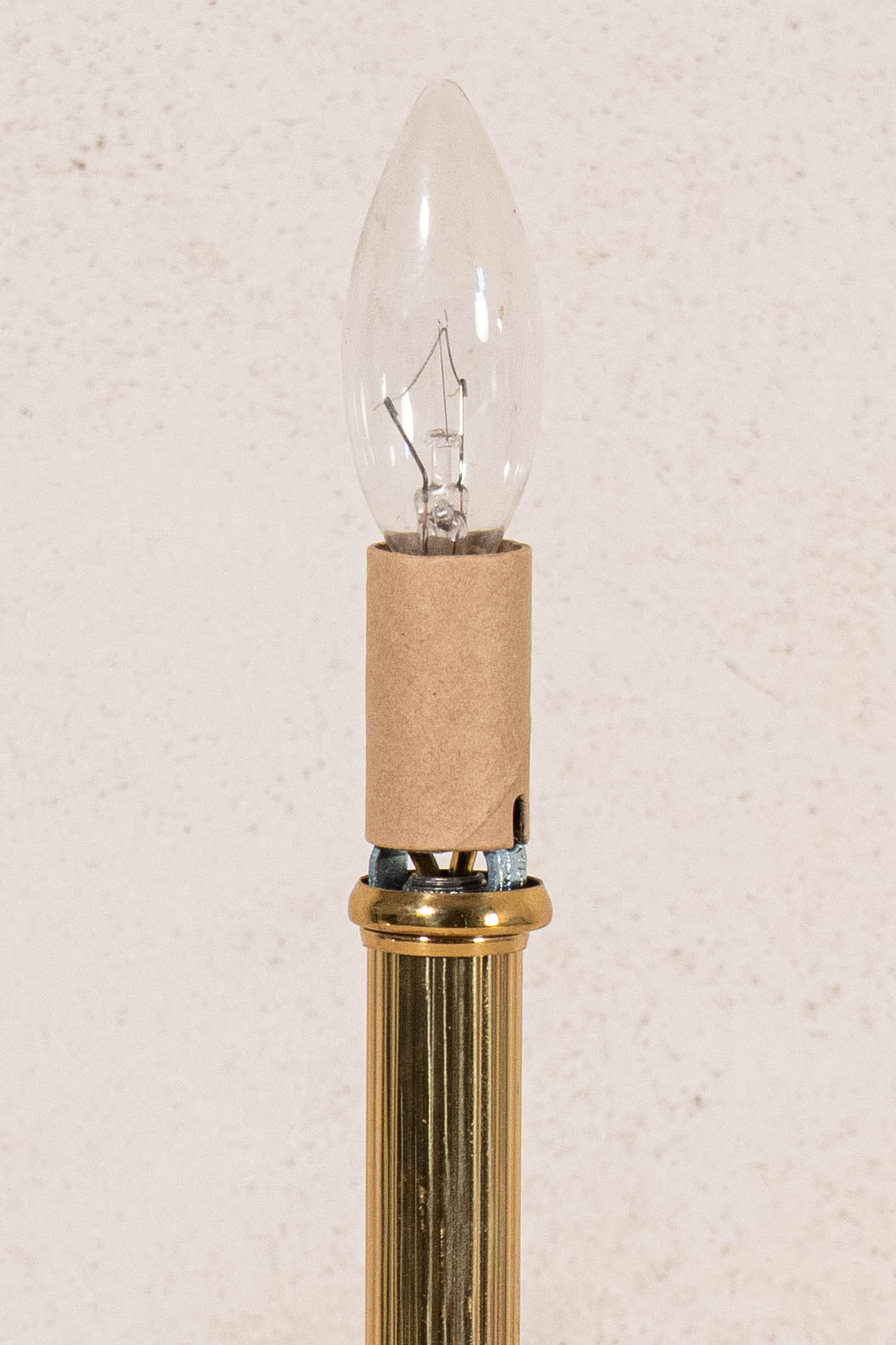 Vintage Gold Fluted Column Petite Lamp