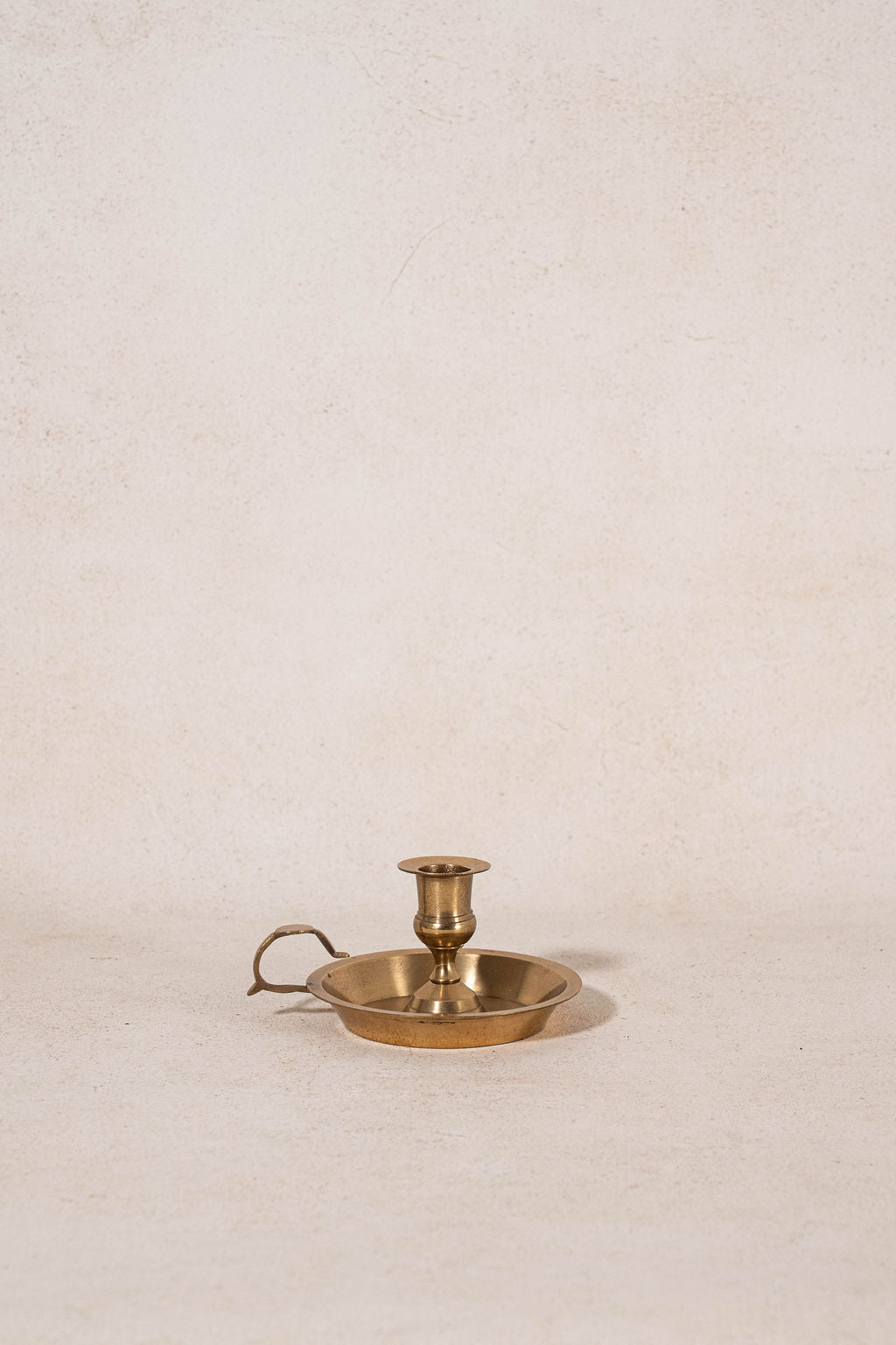 Vintage Brass Chamberstick Candle Holder