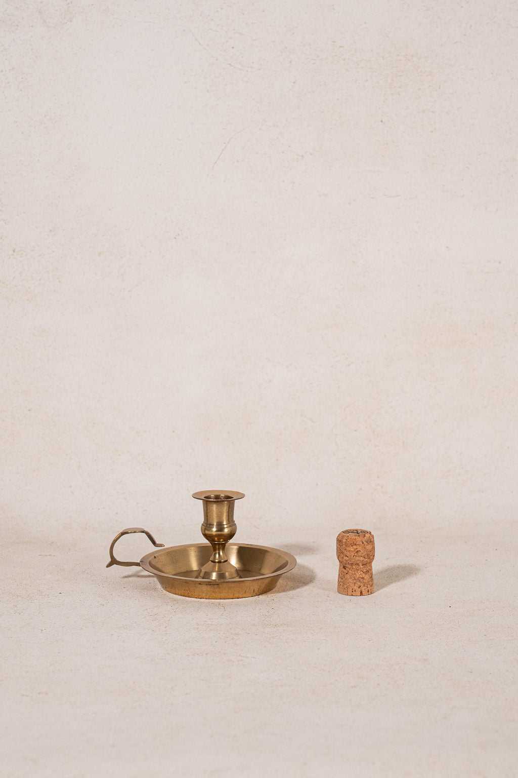 Vintage Brass Chamberstick Candle Holder