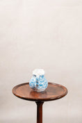 Load image into Gallery viewer, Petite Vintage Blue + White Spongeware Creamer Pitcher with Scalloped Edge
