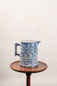 Load image into Gallery viewer, Antique Blue + White Spongeware Milk Pitcher
